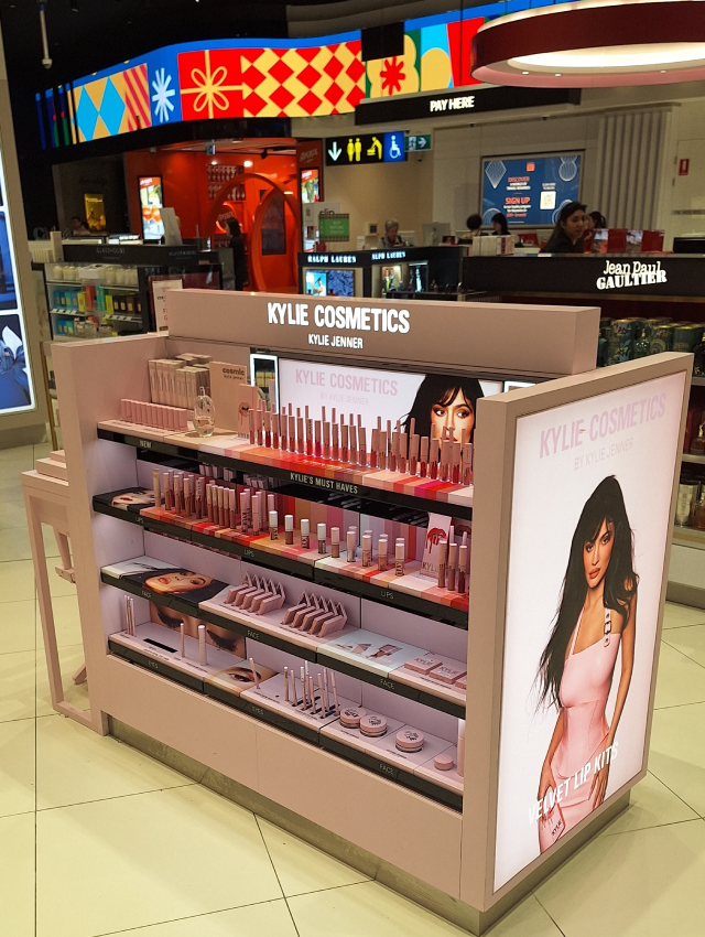 Kylie Cosmetics retail store display during global expansion